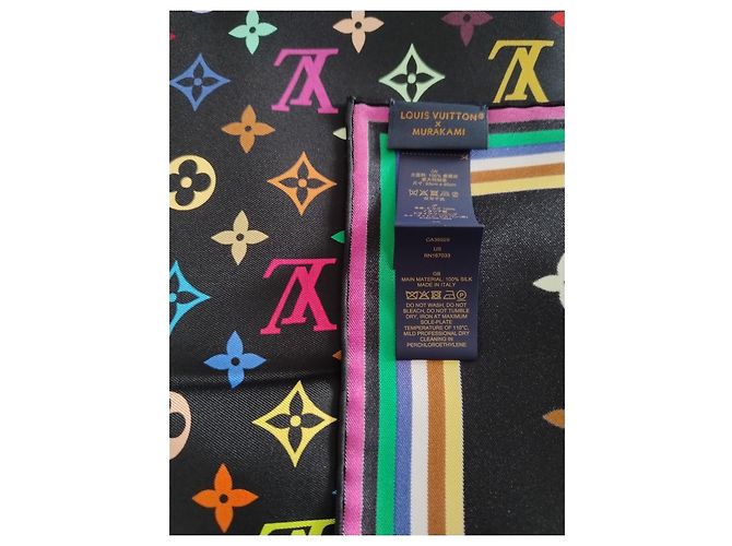 Louis Vuitton x Takashi Murakami Monogramm Multicolor Quadrat 90 Schwarz Mehrfarben - Ansicht 9