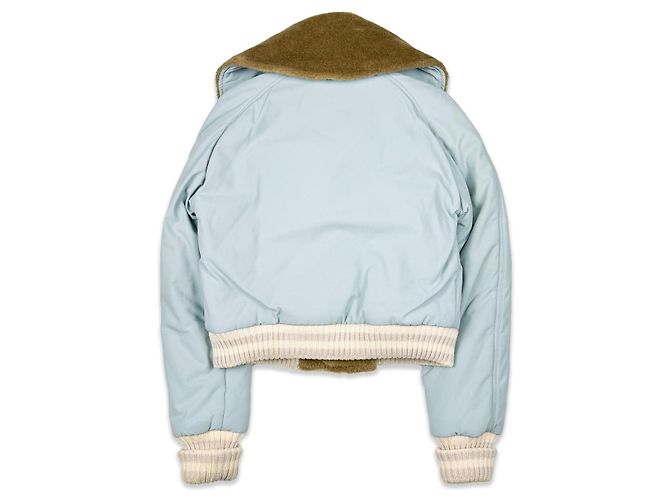 Chaqueta de esquí de piel sintética acolchada Chanel FW 2001 Turquesa - vista 8