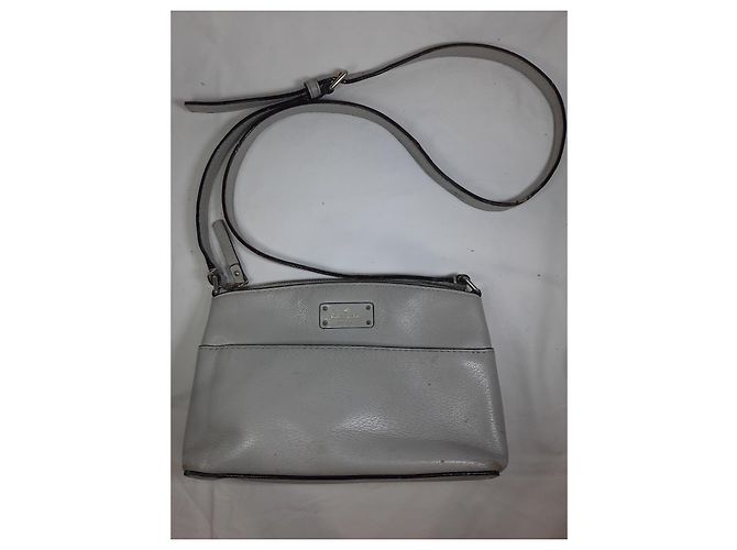 Borsa a tracolla mini in pelle grigia Kate Spade Grigio - vista 10