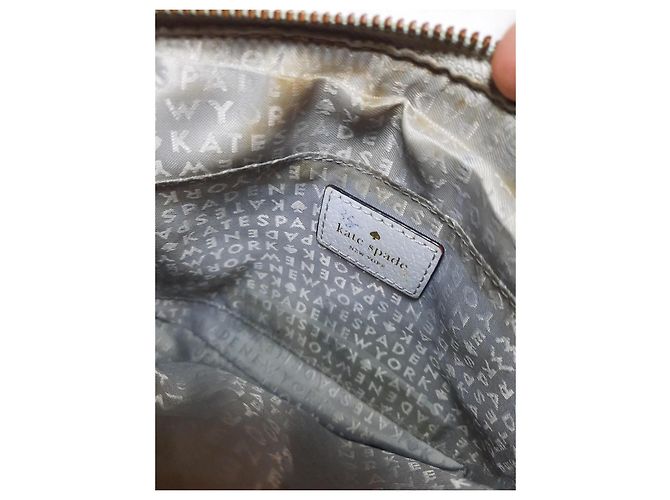 Borsa a tracolla mini in pelle grigia Kate Spade Grigio - vista 4