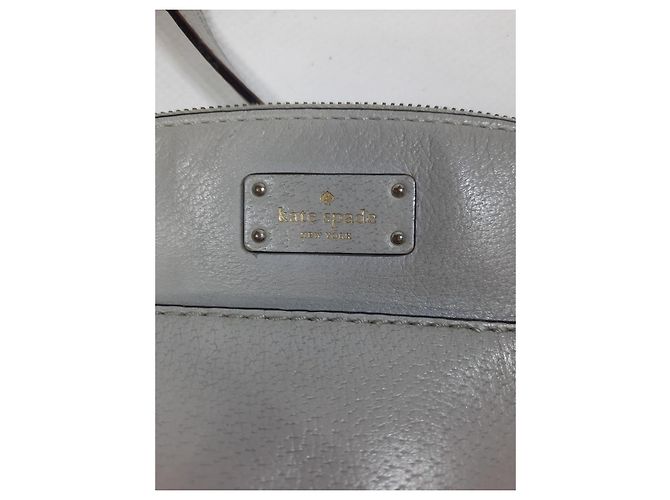 Borsa a tracolla mini in pelle grigia Kate Spade Grigio - vista 7