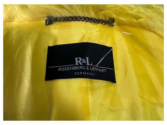 Rosenberg & Lenhart Lederjacke Gelb mit echtem Fell - Ansicht 6