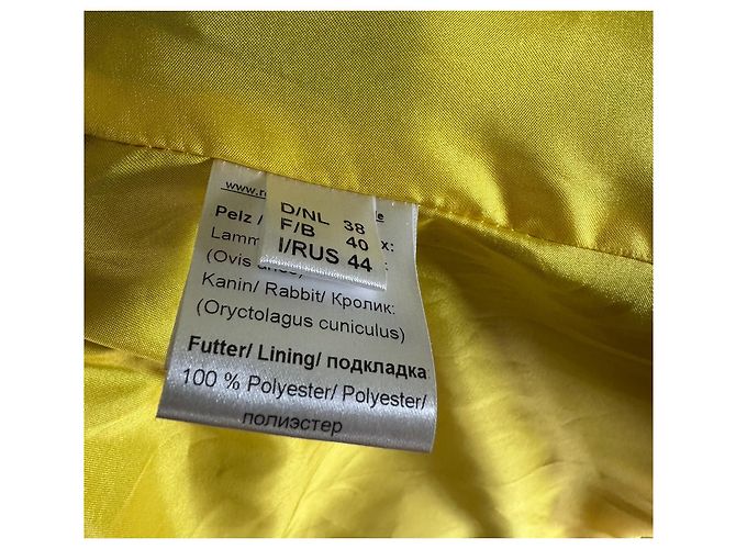 Rosenberg & Lenhart Lederjacke Gelb mit echtem Fell - Ansicht 7