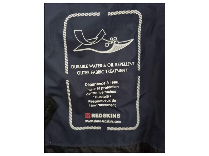 Parka Redskins con cappuccio in pelliccia blu navy e nero - vista 6