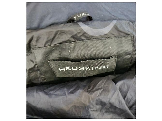 Parka Redskins con cappuccio in pelliccia blu navy e nero - vista 7