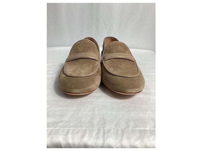 Mocassini Maxime Logo Gianvito Rossi in suede marrone Rosso - vista 10