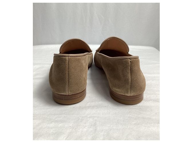 Mocassini Maxime Logo Gianvito Rossi in suede marrone Rosso - vista 11