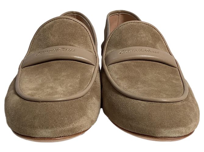 Mocassini Maxime Logo Gianvito Rossi in suede marrone Rosso - vista 2