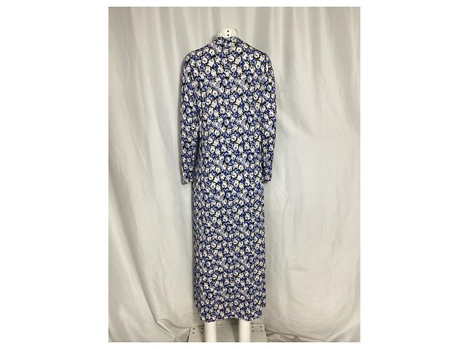 Autre Marque Rixo Elise Midi-Kleid aus Stretch-Jersey mit Blumenmuster in blauer Viskose - Ansicht 9