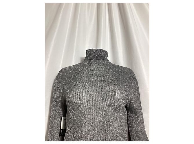 Isabel Marant Rollkragenpullover aus metallischem silbernem Viskose - vue 10