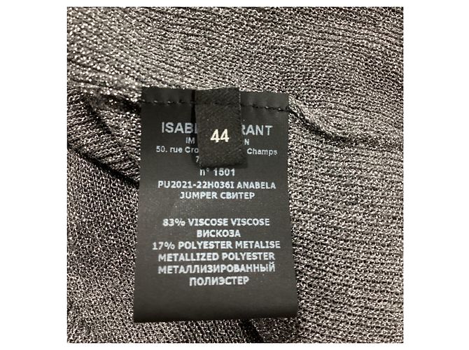 Isabel Marant Rollkragenpullover aus metallischem silbernem Viskose - vue 5