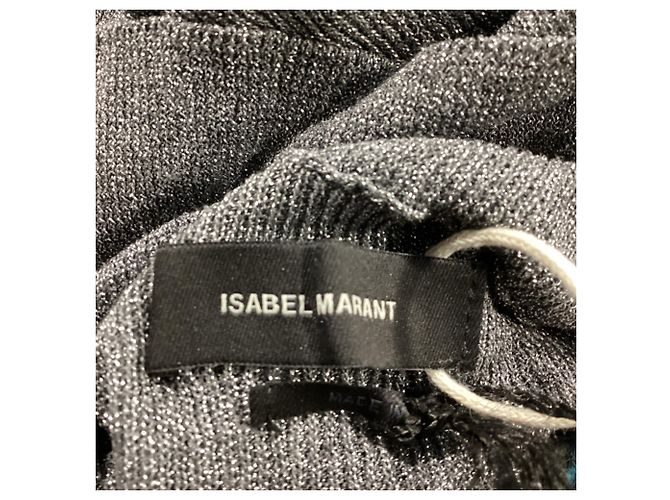Isabel Marant Rollkragenpullover aus metallischem silbernem Viskose - vue 6