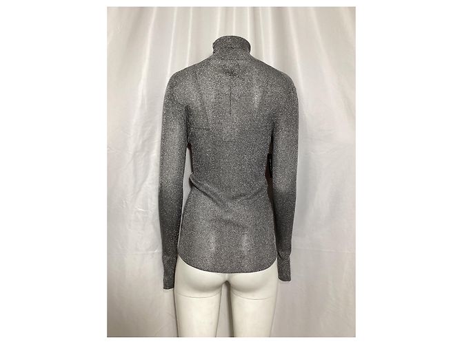 Isabel Marant Rollkragenpullover aus metallischem silbernem Viskose - vue 9
