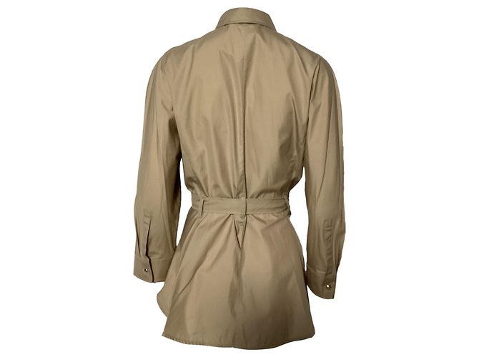 Camicia belted Max Mara Cuneo in cotone beige - vista 3