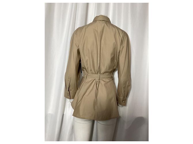 Camicia belted Max Mara Cuneo in cotone beige - vista 8