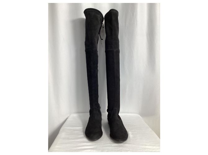 Botas Over-The-Knee Lowland de Stuart Weitzman en Ante Negro - vista 10