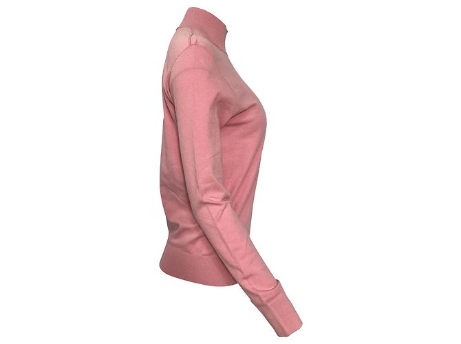Autre Marque O suéter de gola alta Frankie Shop em algodão rosa Marrom - vista 2