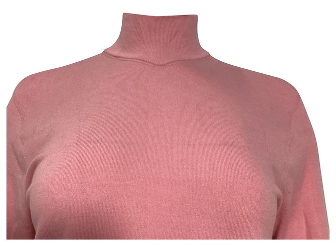 Autre Marque O suéter de gola alta Frankie Shop em algodão rosa Marrom - vista 4