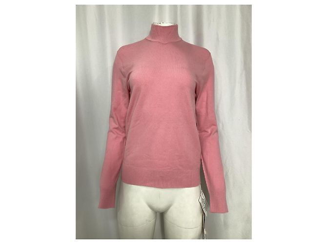 Autre Marque O suéter de gola alta Frankie Shop em algodão rosa Marrom - vista 7