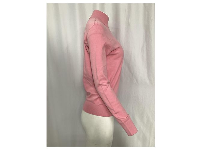Autre Marque O suéter de gola alta Frankie Shop em algodão rosa Marrom - vista 8