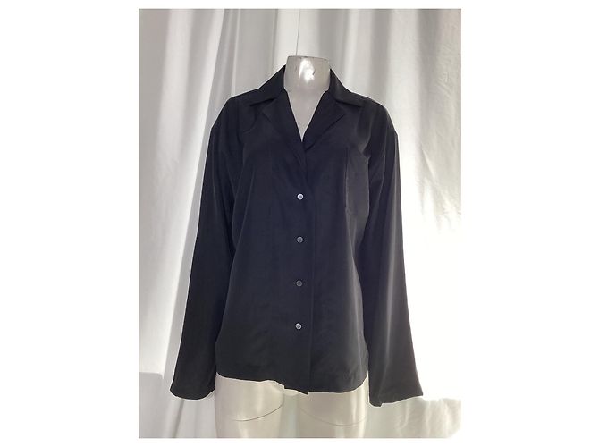 Camicia con bottoni Loewe in seta nera Nero - vista 7