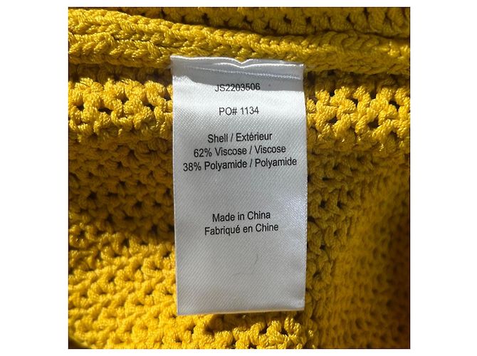 Jason Wu Pointelle-Strick-Tunika-Pullover aus gelber Viskose - Ansicht 5