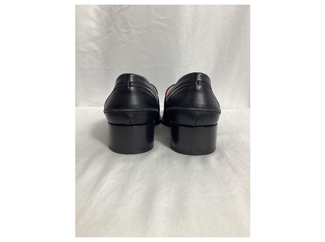 Christian Louboutin Lock Me Loafers in Black Leather - view 12