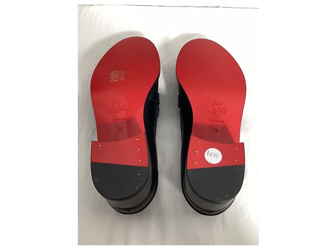 Christian Louboutin Lock Me Loafers in Black Leather - view 16