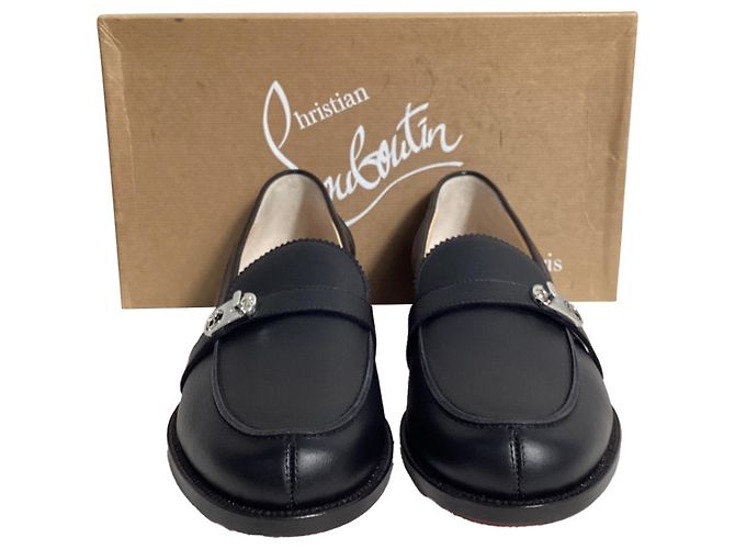 Christian Louboutin Lock Me Loafers in Black Leather - view 6