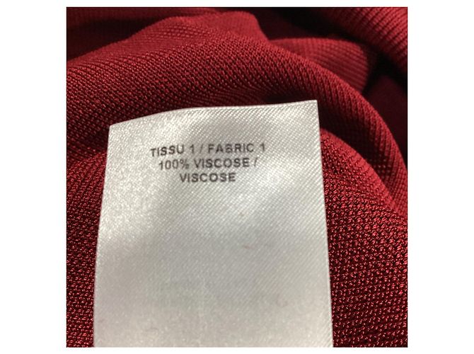 Pull à col montant Alaïa en viscose rouge - Ansicht 10
