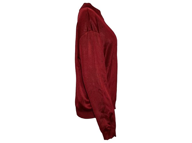 Pull à col montant Alaïa en viscose rouge - Ansicht 3