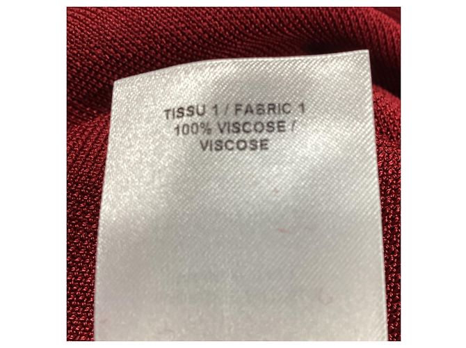 Pull à col montant Alaïa en viscose rouge - Ansicht 4