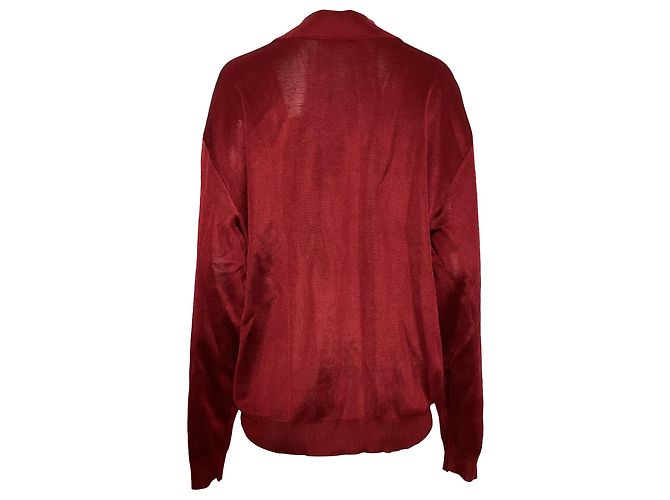 Pull à col montant Alaïa en viscose rouge - Ansicht 5