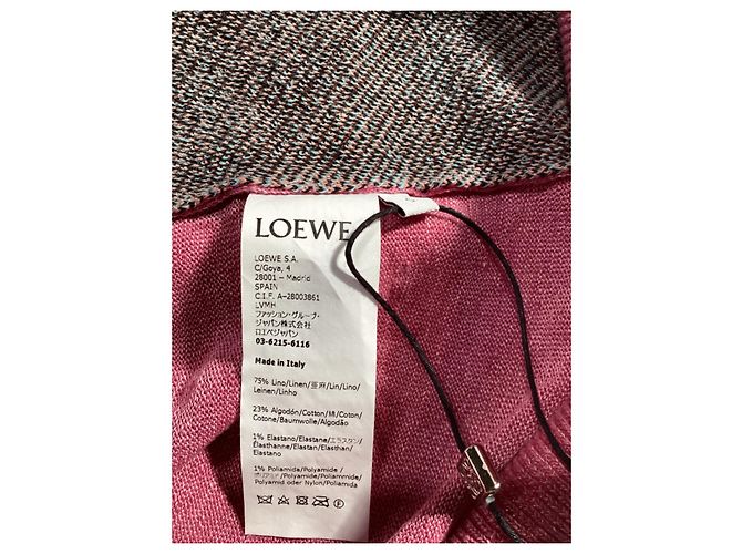 Loewe x Paula's Ibiza bedruckter Pullover aus rosa Leinen Pink - Ansicht 11