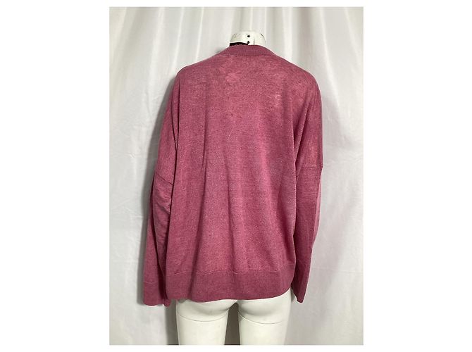 Loewe x Paula's Ibiza bedruckter Pullover aus rosa Leinen Pink - Ansicht 12