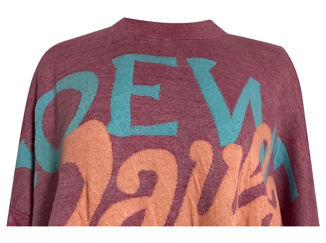 Loewe x Paula's Ibiza bedruckter Pullover aus rosa Leinen Pink - Ansicht 2