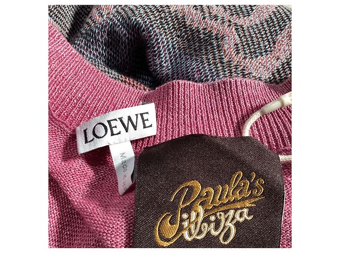 Loewe x Paula's Ibiza bedruckter Pullover aus rosa Leinen Pink - Ansicht 4