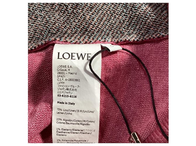 Loewe x Paula's Ibiza bedruckter Pullover aus rosa Leinen Pink - Ansicht 5