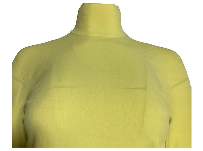 Bottega Veneta Rollkragenpullover aus gelber Viskose - Ansicht 4