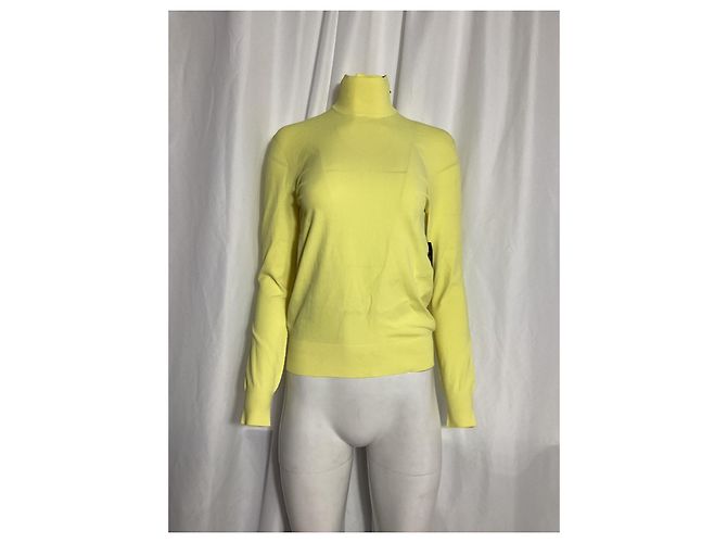 Bottega Veneta Rollkragenpullover aus gelber Viskose - Ansicht 7