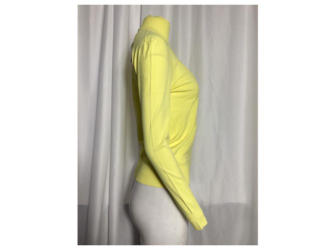 Bottega Veneta Rollkragenpullover aus gelber Viskose - Ansicht 8
