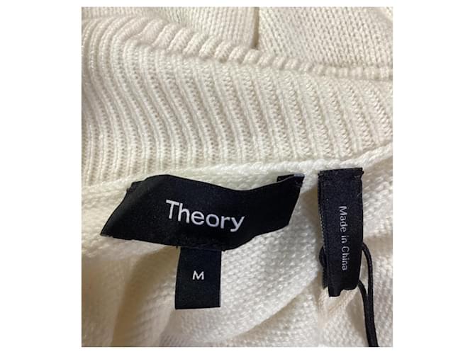 Theory Rollkragenpullover aus ivoire Kaschmir Weiß Roh - Ansicht 11