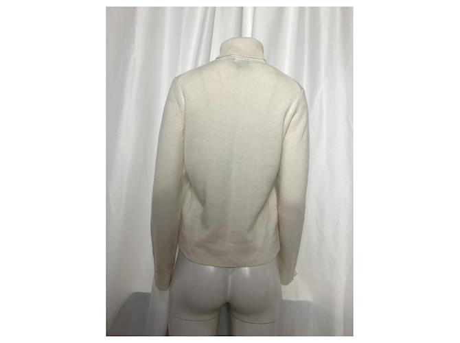 Theory Rollkragenpullover aus ivoire Kaschmir Weiß Roh - Ansicht 9