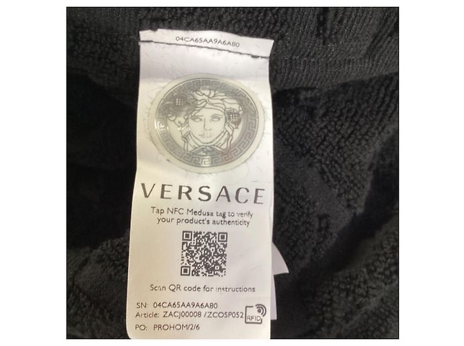 Bañador Versace I Love Baroque en algodón negro - vista 5