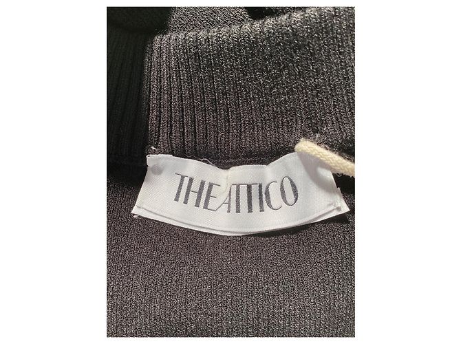 Der Attico Blanche Pullover mit Federbesatz aus schwarzer Viskose - vue 11