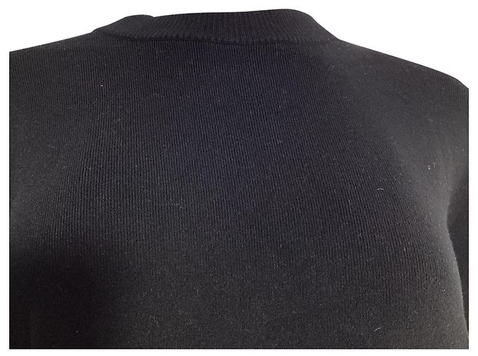 Der Attico Blanche Pullover mit Federbesatz aus schwarzer Viskose - vue 3