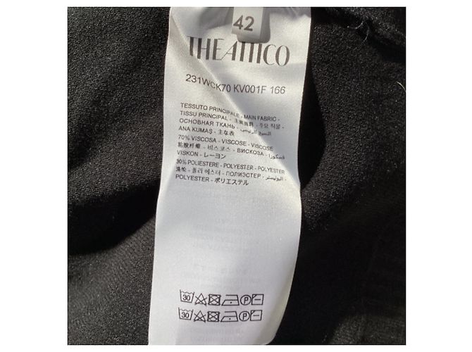 Der Attico Blanche Pullover mit Federbesatz aus schwarzer Viskose - vue 6
