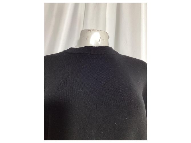 Der Attico Blanche Pullover mit Federbesatz aus schwarzer Viskose - vue 9
