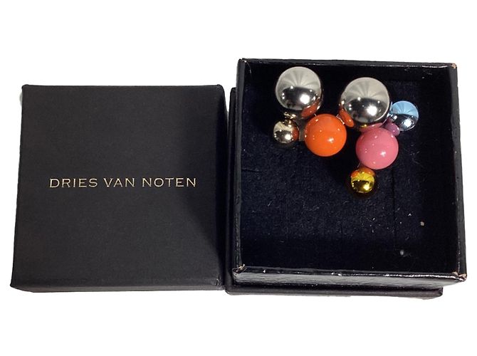 Anello ornato Dries Van Noten in ottone multicolore - vista 2