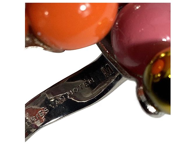 Anello ornato Dries Van Noten in ottone multicolore - vista 4